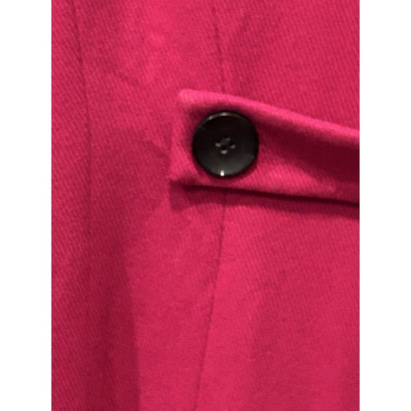 J Peterman Third Act Magenta Wool Blend Coat Size 18 Leopard Print Lined Preppy - Picture 8 of 15